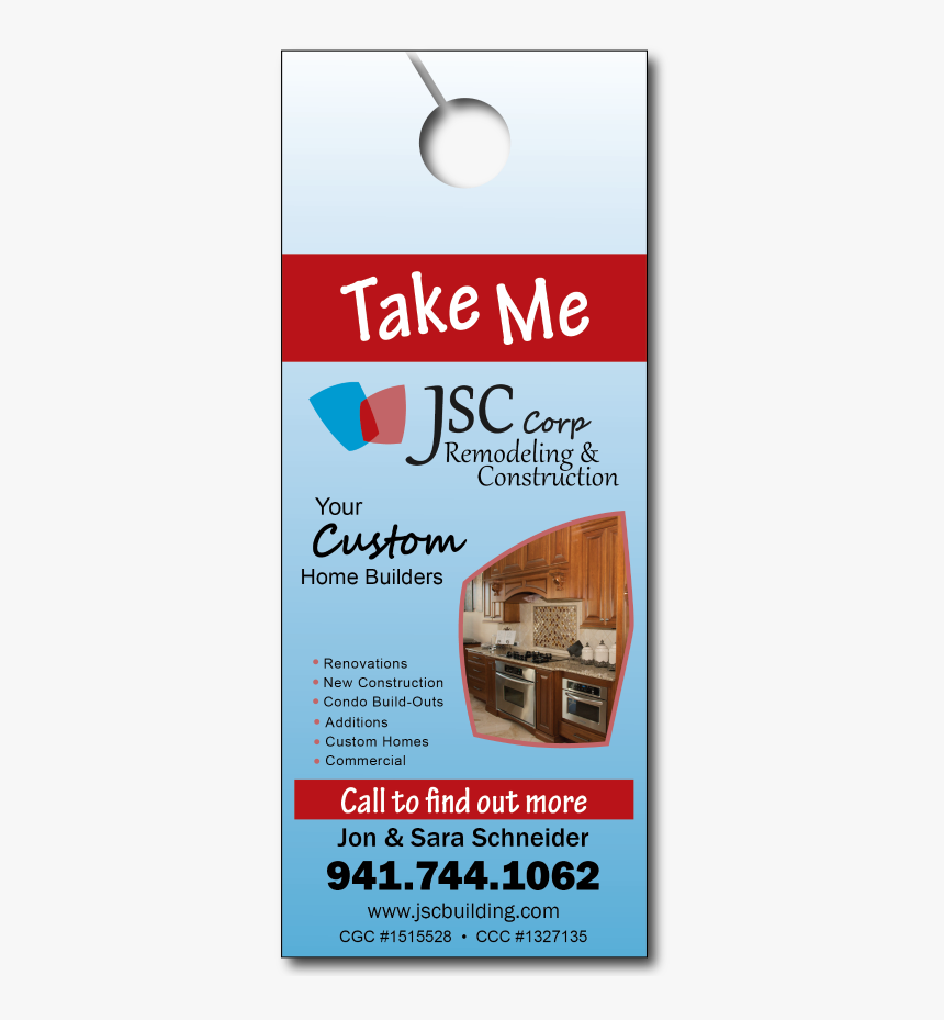 Door Hanger Image392x856 - Flyer, HD Png Download