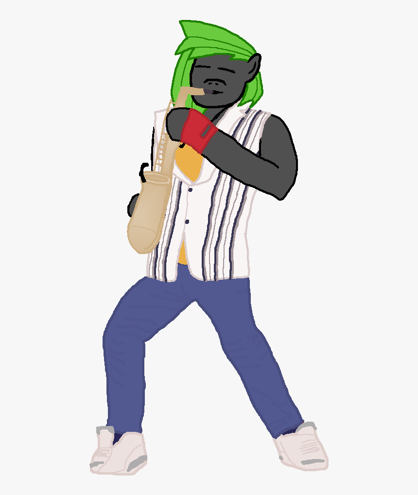 Nico Epic Sax Guy By Dekujunge-d7ls9vt - Cartoon, HD Png Download