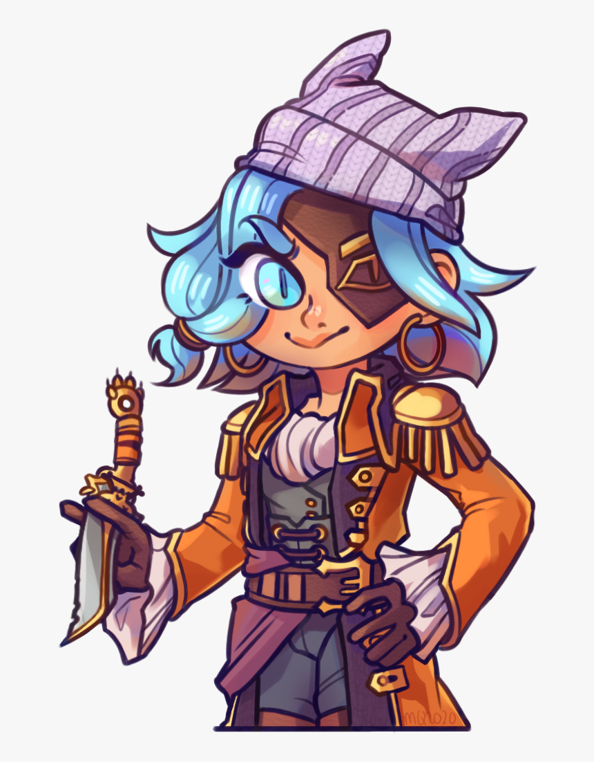 Chibi Pirate Maeve
she Caught The Blade That Way - Cartoon, HD Png Download