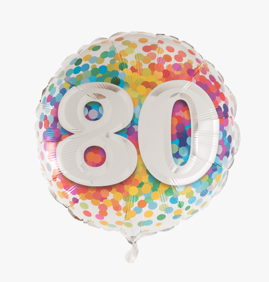 80 Rainbow Confetti - 100 Balloon, HD Png Download