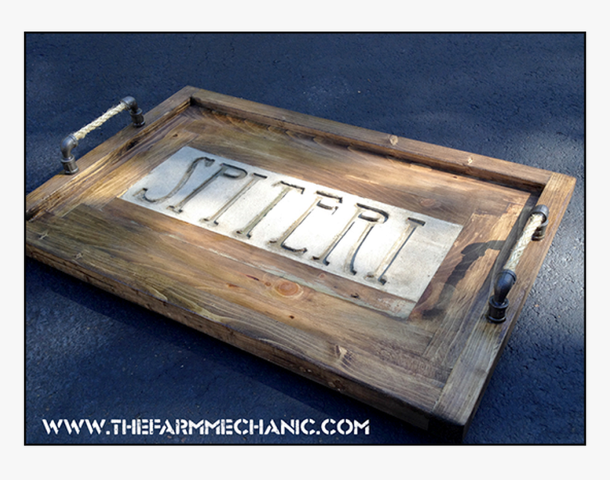 Artisan Serving Tray With Personalized Concrete Inlay - Plywood, HD Png Download