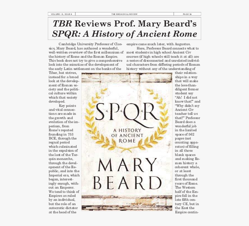 Spqr Book, HD Png Download