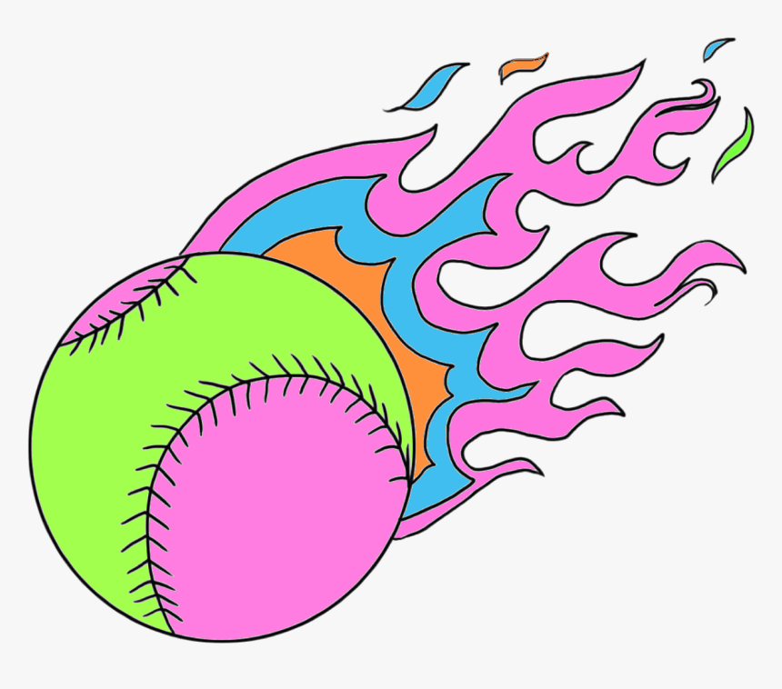Transparent Pit Clipart - Flaming Baseball Drawing Easy, HD Png Download