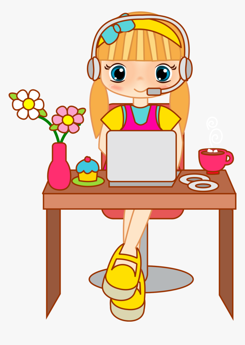 Imagens Decoupage Menina B - Secretaria Dibujo Para Niños, HD Png Download