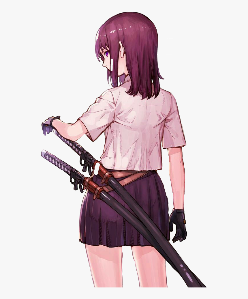 #anime #espada #kata Na #girl #kawaii #agressive - Nova Launcher Themes Anime, HD Png Download
