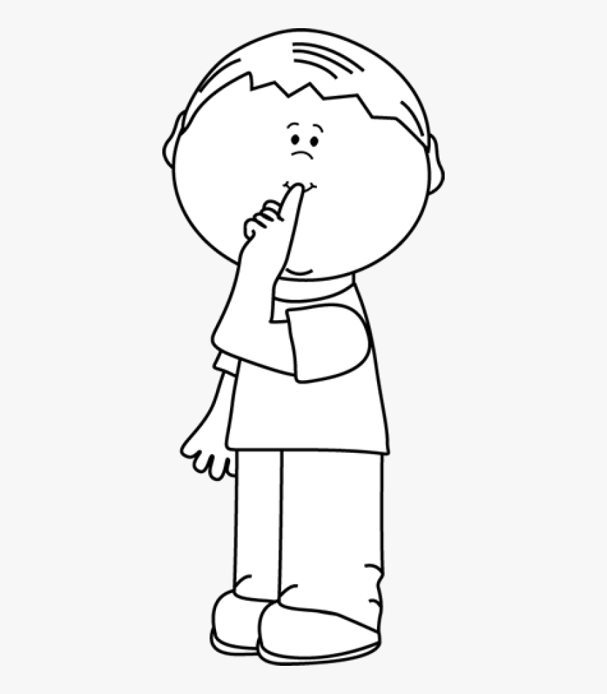 Black And White Quiet Clipart, HD Png Download