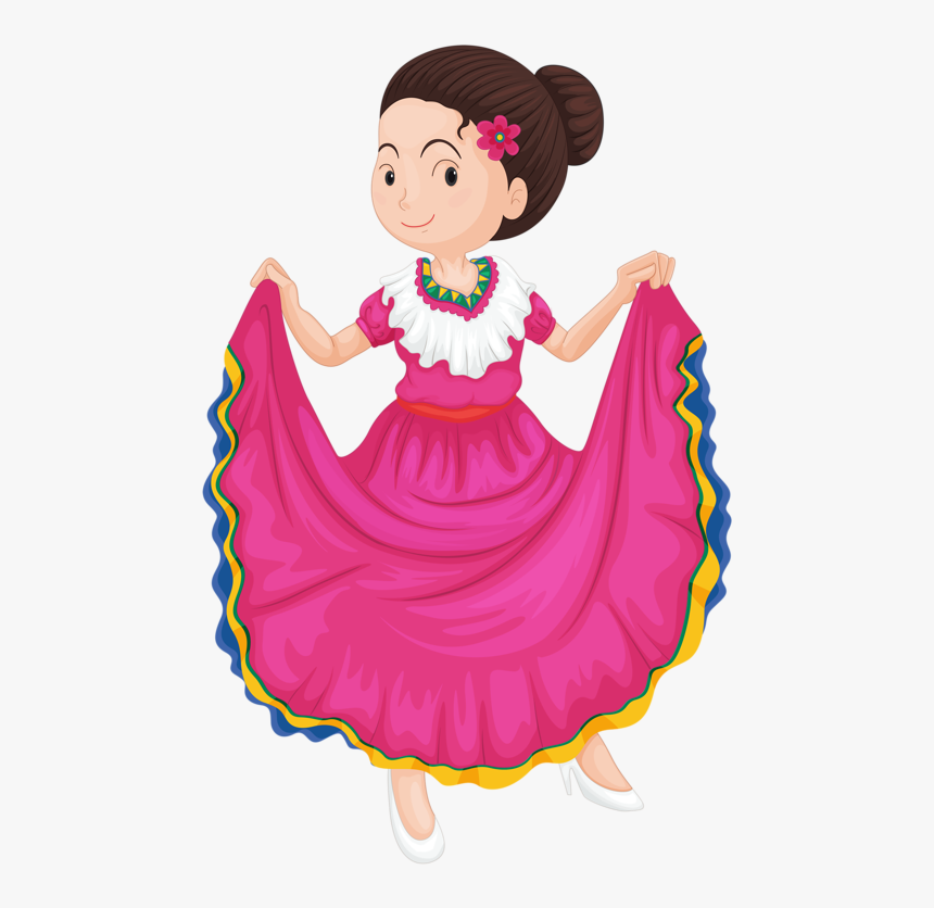 Girl Dancing Clipart , Png Download - Mexican Clipart Png, Transparent Png