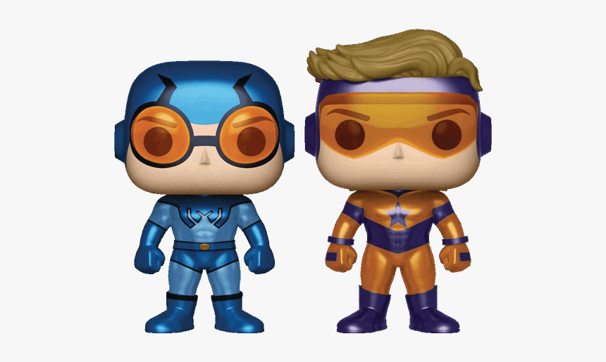 Booster Gold Blue Beetle Funko Pop, HD Png Download