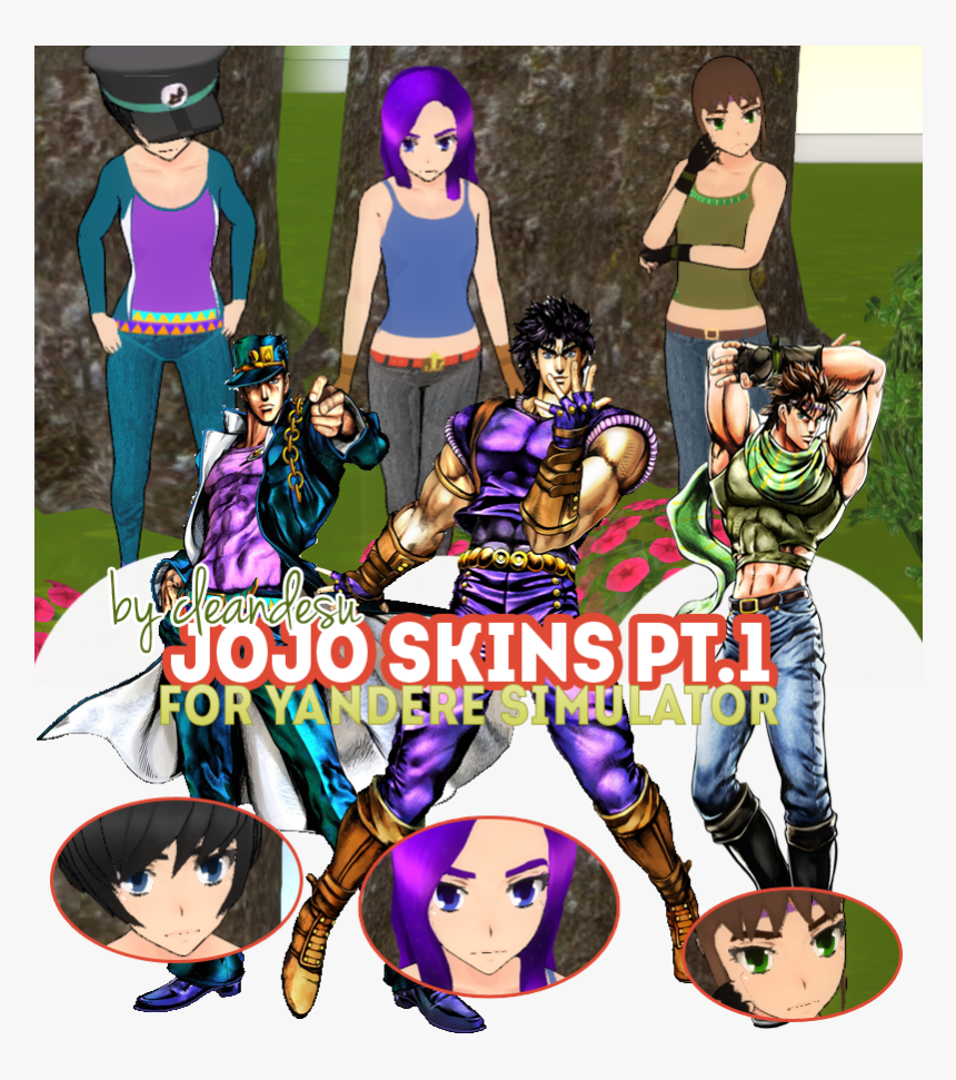 Clipart Resolution 800*900 - Yandere Simulator Jojo's Bizarre Adventure, HD Png Download