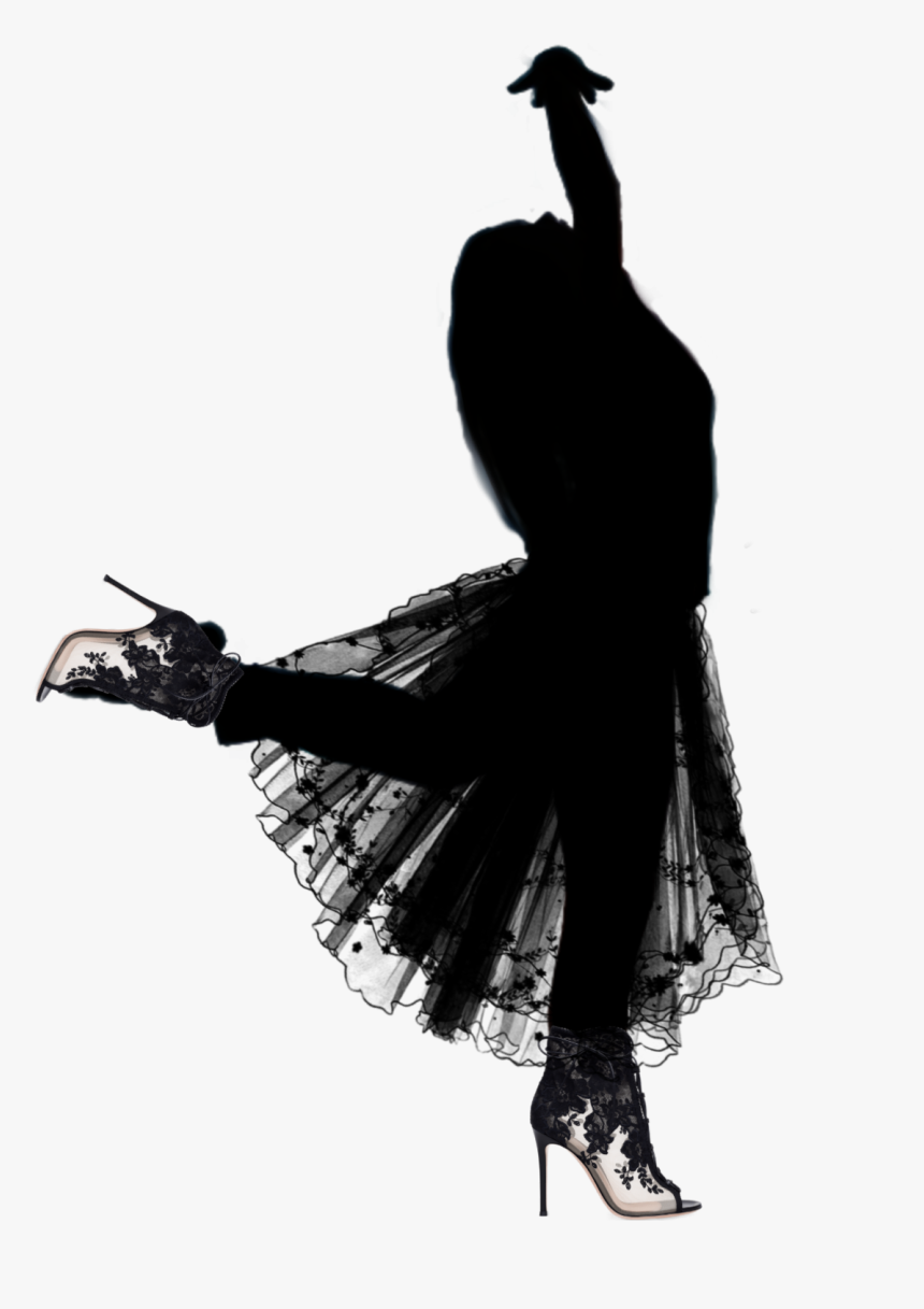 #silouette #girl #girlsilhouette ##dancer #dancing - Silhouette, HD Png Download