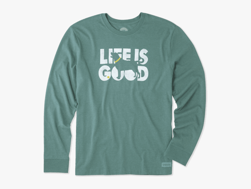 Men S Knockout Dog Long Sleeve Crusher Tee - Long-sleeved T-shirt, HD Png Download