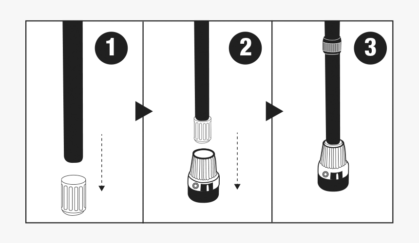 Secure® Walking Cane Tip With Movement Activated Flashing - Monochrome, HD Png Download