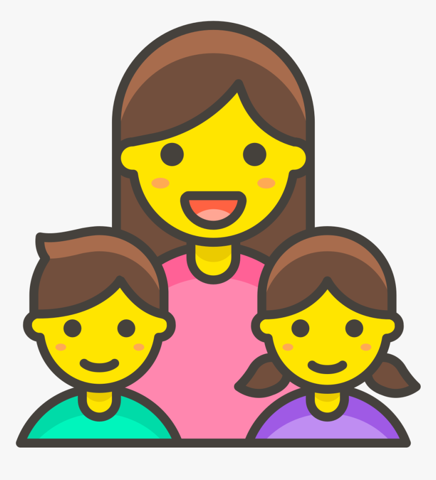 343 Family Woman Girl Boy - Family Of 4 1 Girl 1 Boy, HD Png Download