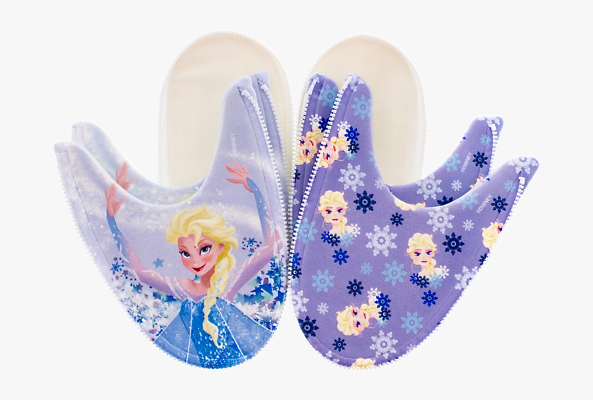 Frozen 2 Zipper Slippers Top Angle 
 Class Lazyload - Earrings, HD Png Download