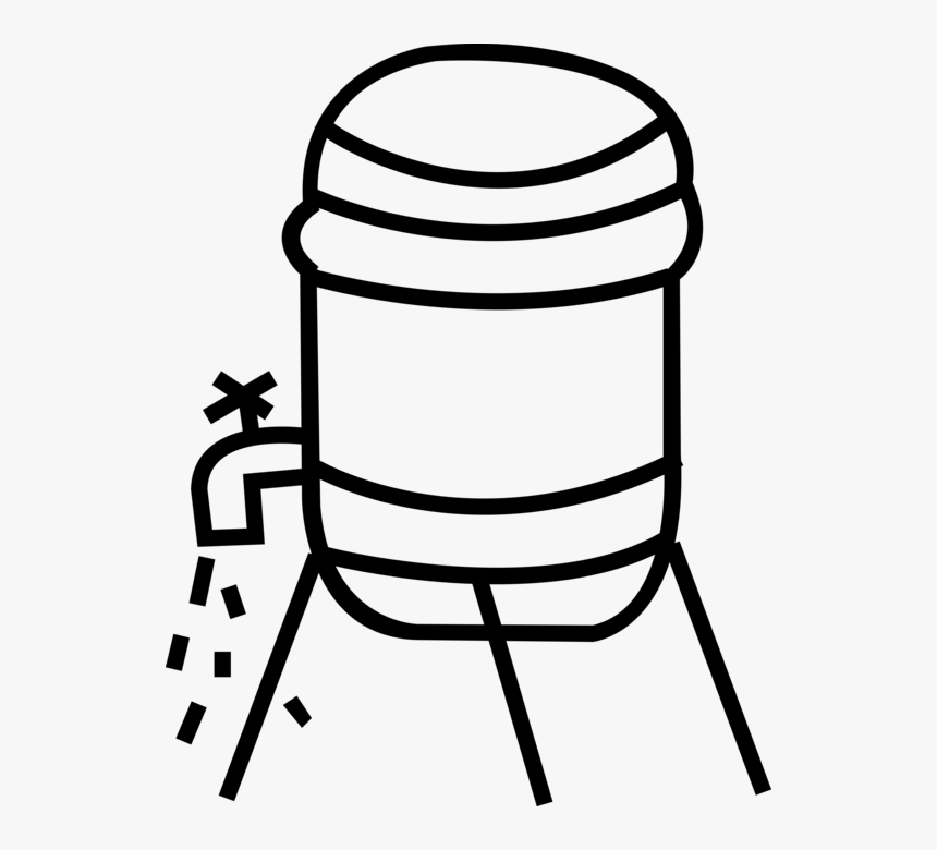 Transparent Water Vector Png - Water Cooler For Coloring, Png Download