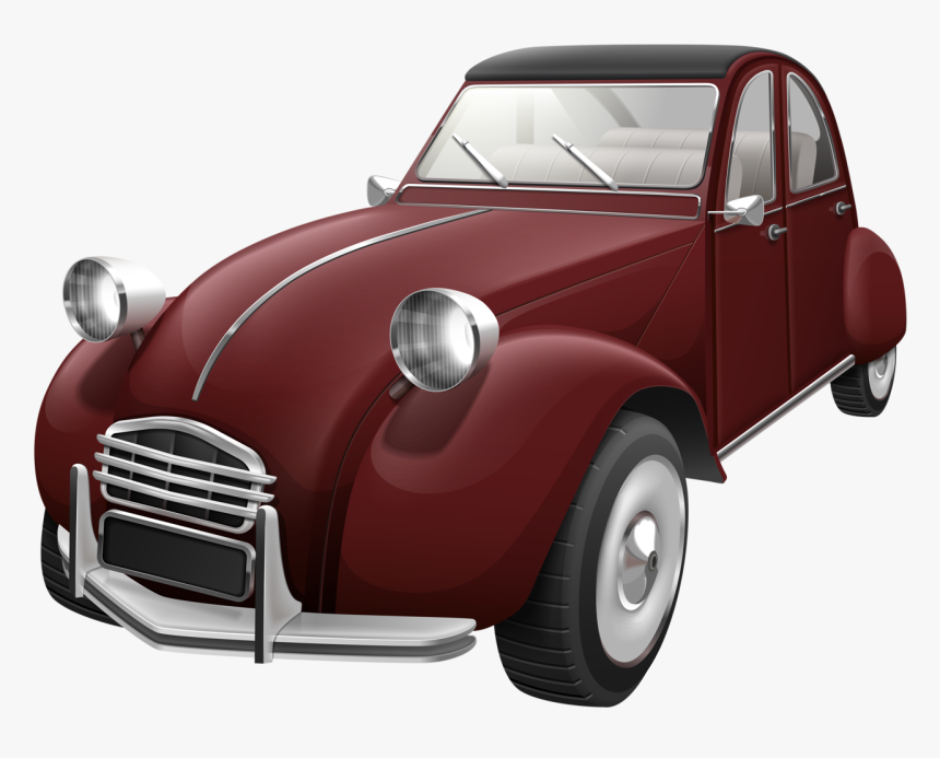 Red Classic Car Clipart Clip Art Black And White Download - Portable Network Graphics, HD Png Download