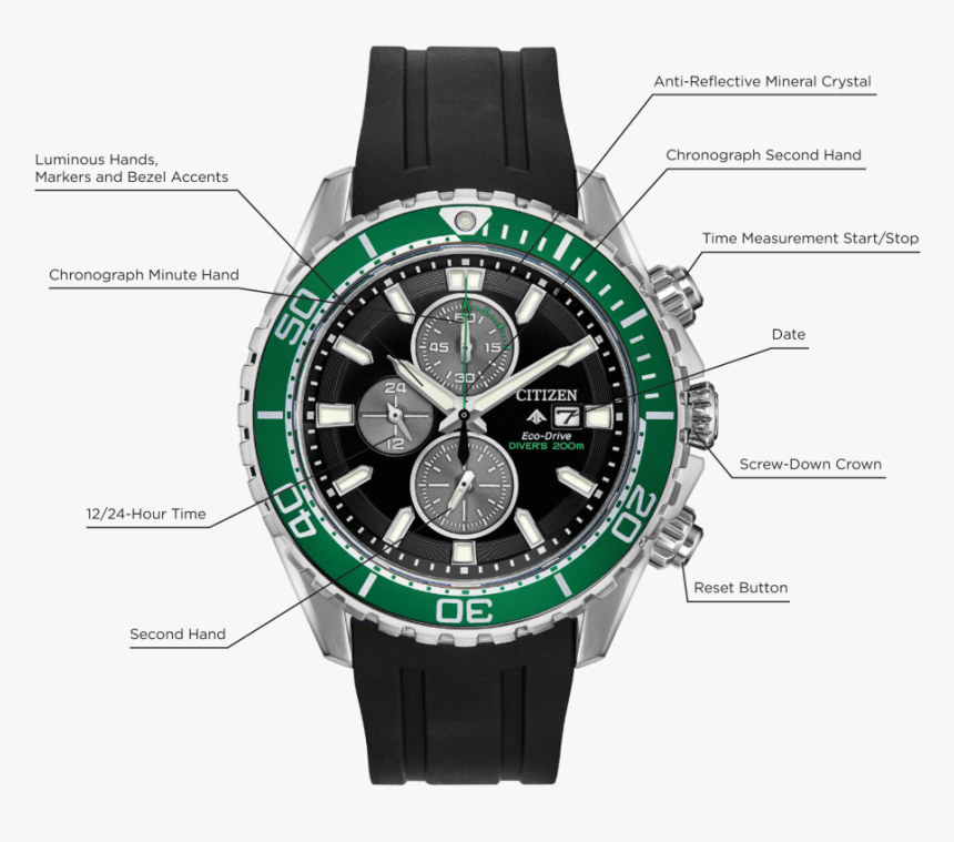 Promaster Diver Alternate View - Citizen Promaster Chrono Diver, HD Png Download