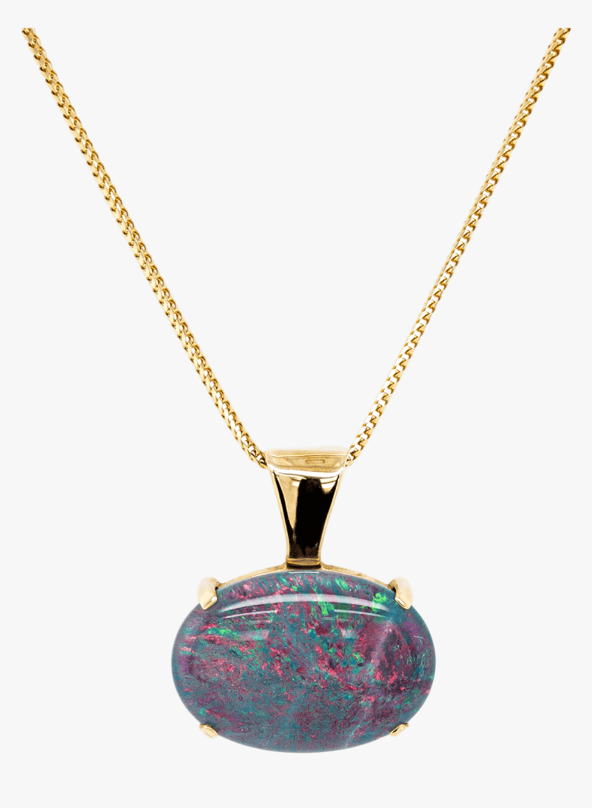 14k Yellow Gold Opal Pendant - Locket, HD Png Download