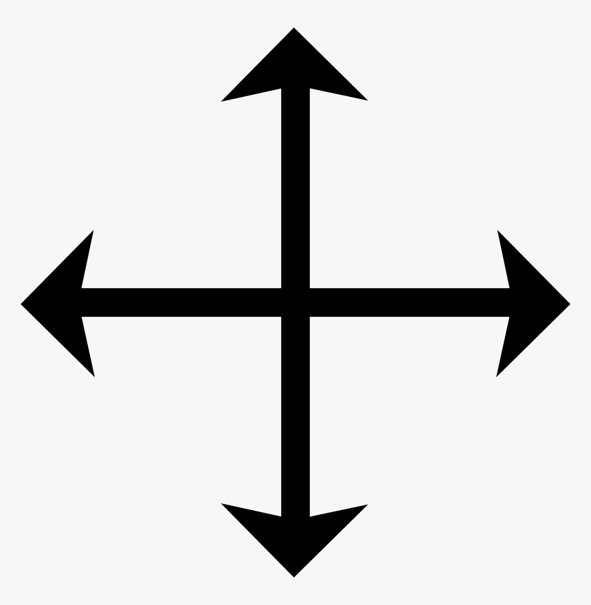 Cursor Cross Arrows - Vaastu For Diagonal Plots, HD Png Download