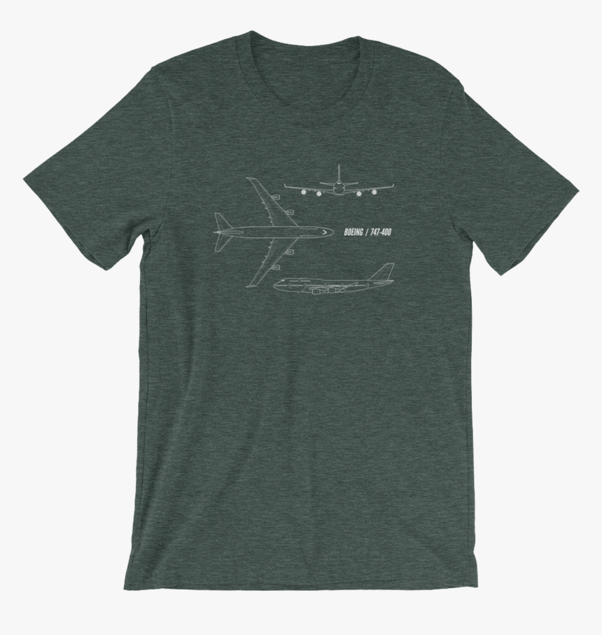 Boeing 747 400 Blueprint T Shirt - T-shirt, HD Png Download