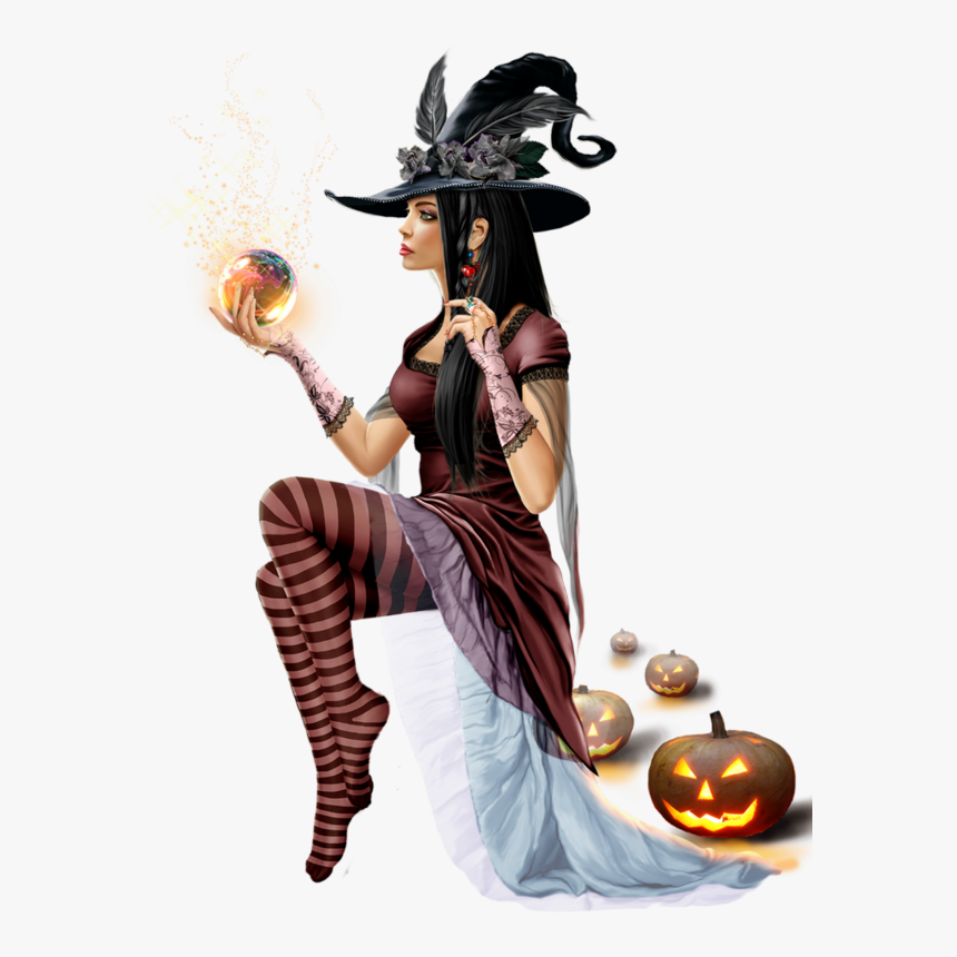 Witch Clipart Skirt - Halloween Girls Png, Transparent Png