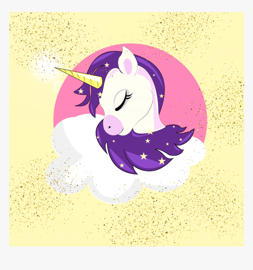 Magical Unicorn Wall Art Canvas - Illustration, HD Png Download