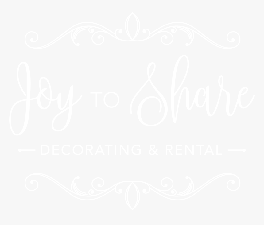 Joy To Share Decorating & Rental - Jhu Logo White, HD Png Download