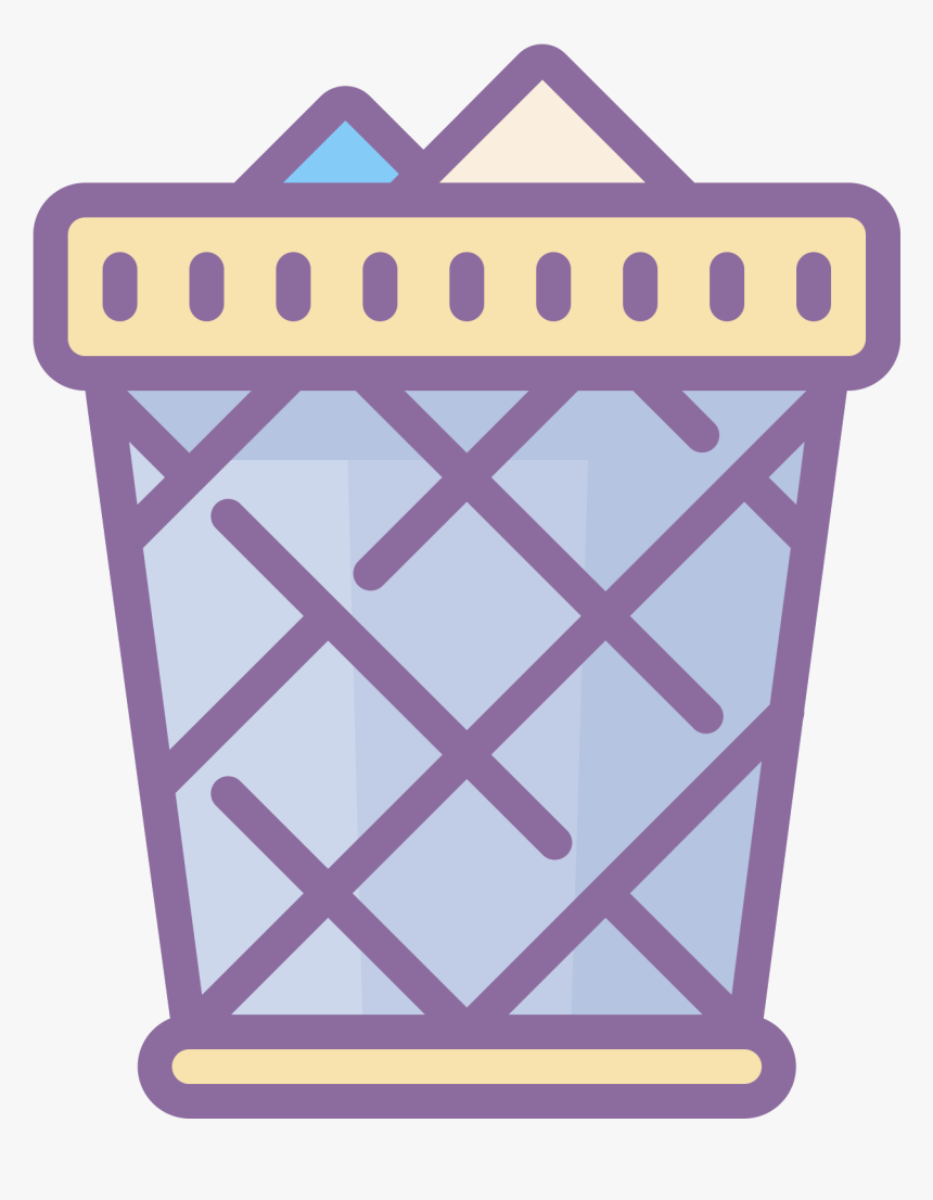 This Icon Is Meant To Represent A Full Trash Can Png Icon Bin Violet, Transparent Png