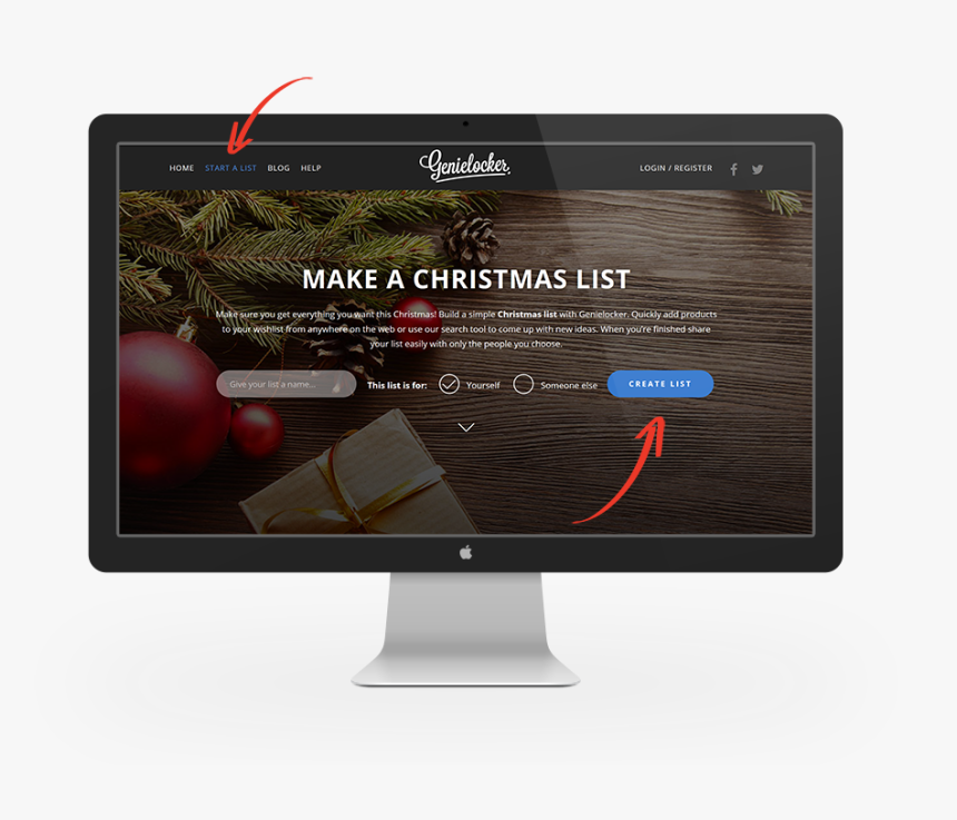 Create A Christmas Wishlist With Genielocker - Led-backlit Lcd Display, HD Png Download