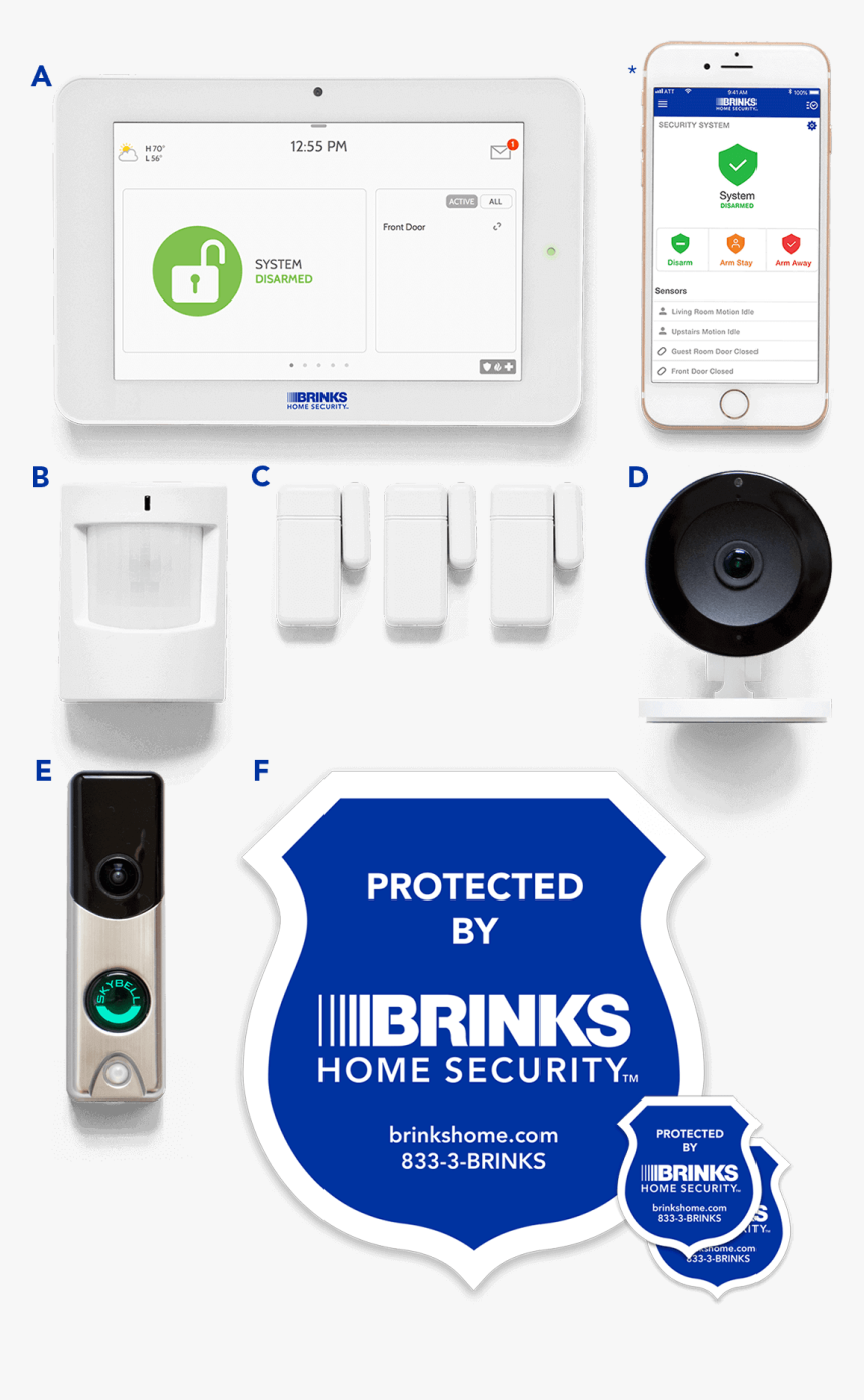Transparent Doorbell Png - Brinks Home Security Systems, Png Download