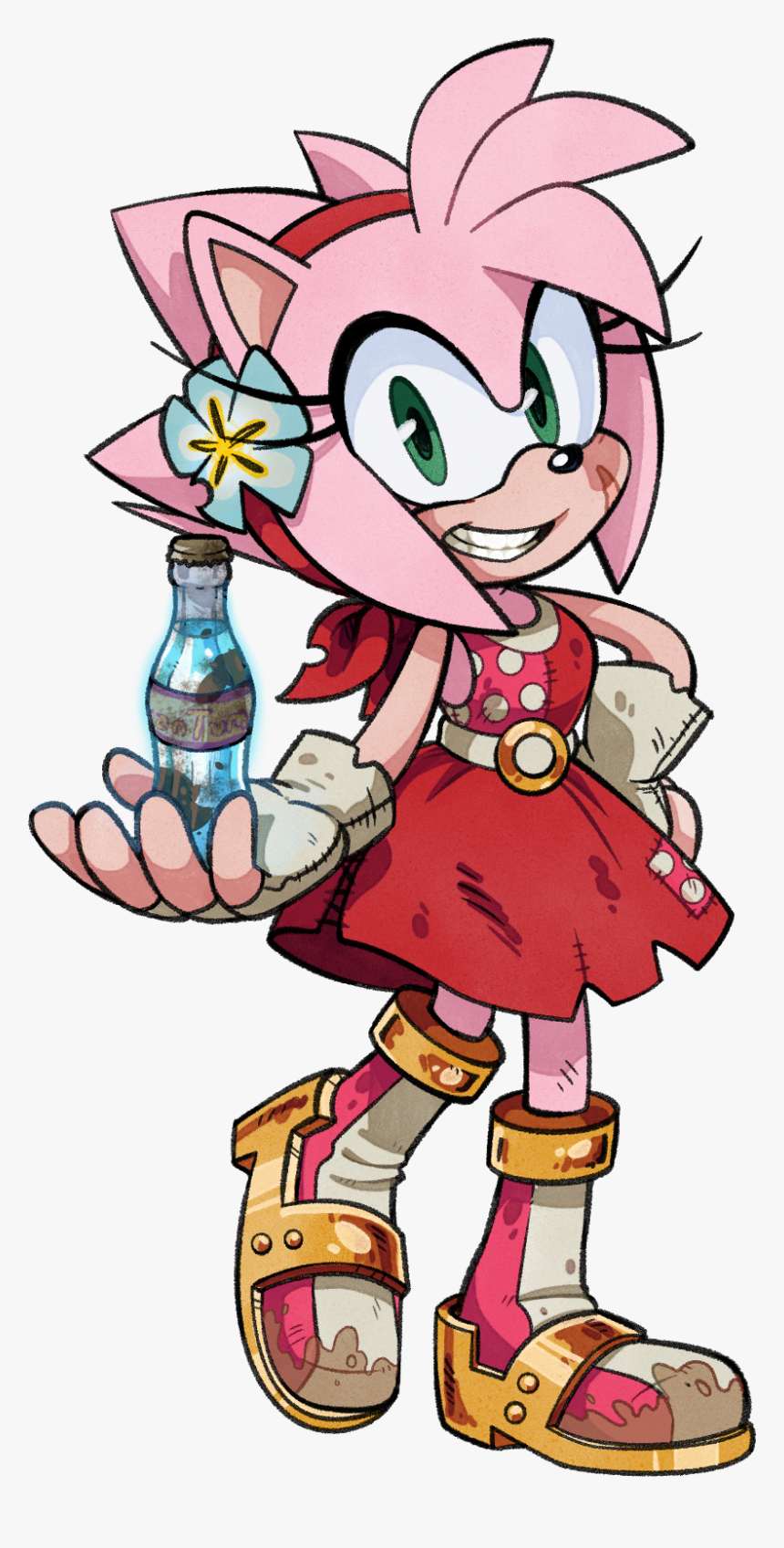 New Mobius Amy Rose Redesign - Sonic Fallout New Mobius, HD Png Download