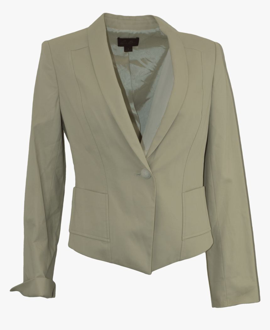 Single Button Gray Blazer With Stitch Detail - Formal Wear, HD Png Download