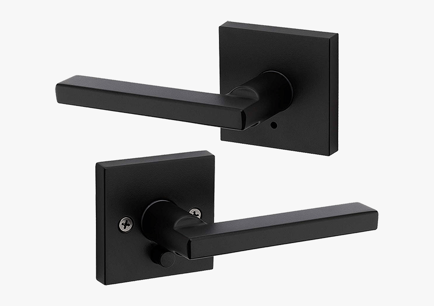 Kwikset 91550-029 Halifax Door Handle Lever With Modern - Black Door Handle, HD Png Download