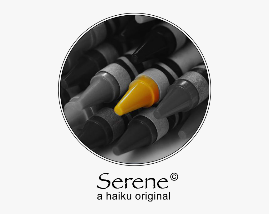 Serene A Haiku Original Yellow Crayon - Close Up Pictures Of School Supplies, HD Png Download