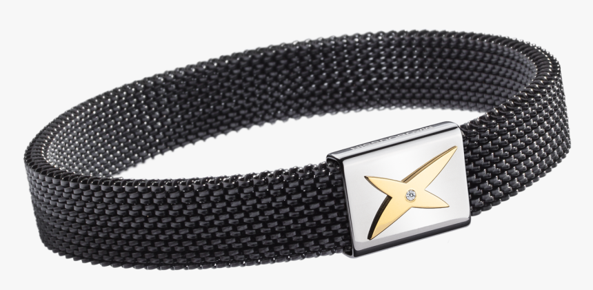 J Te Kiff Wristband, Black And Gold Steel, Diamond - Mauboussin Bracelet Titane, HD Png Download