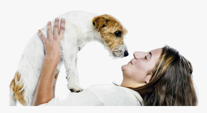 Woman And Dog Png, Transparent Png