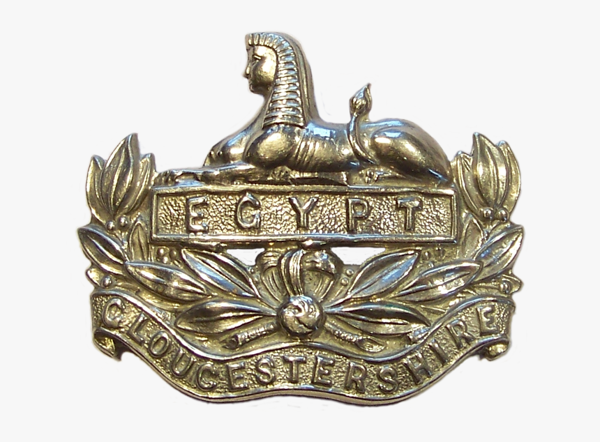 Glosters Front Badge Circa 1957 Trspt - Gloucestershire Regiment Cap Badge, HD Png Download