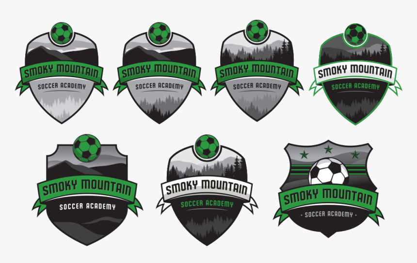 Smoky Mountain Soccer Academy Crest Deisgns , Png Download - Soccer Logo With Mountains, Transparent Png
