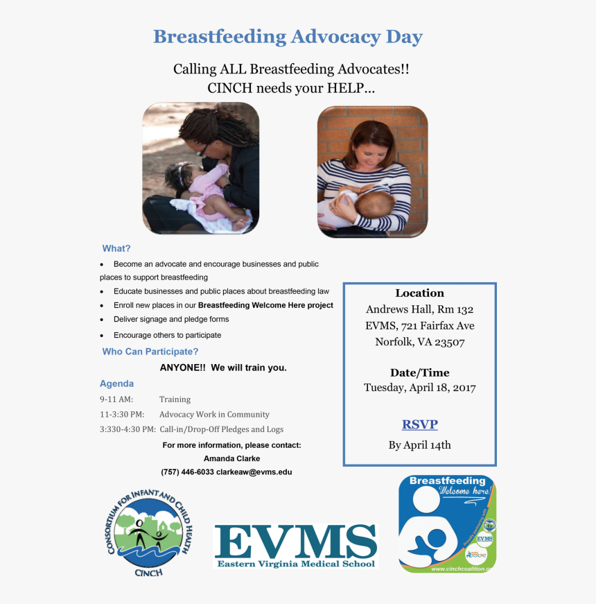 Breastfeeding Advocacy Day - Brochure, HD Png Download