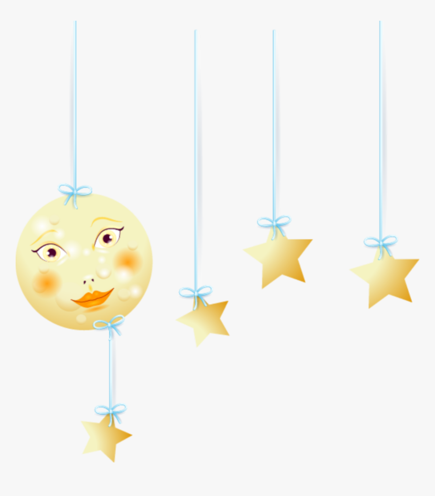 #mq #moon #stars #face #hanging - Moon And Stars Background Clipart, HD Png Download