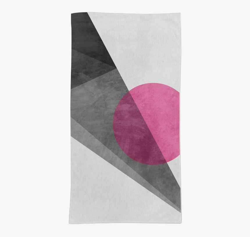 Toalha Ponta Cinza E Círculo Rosa De Renato Kolbergna - Patchwork, HD Png Download