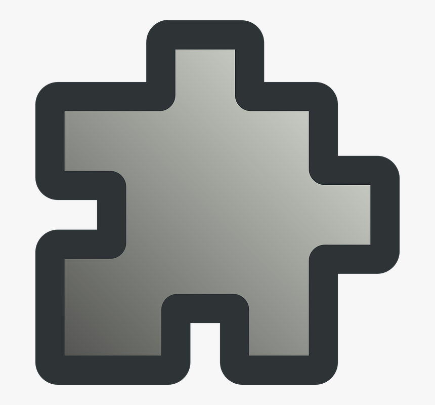 Pieza De Rompecabezas Gris Png, Transparent Png