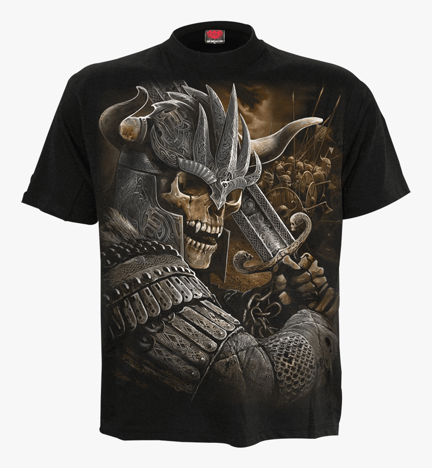 Skeletal Viking Warrior T-shirt - Moški Pulover S Kapuco, HD Png Download