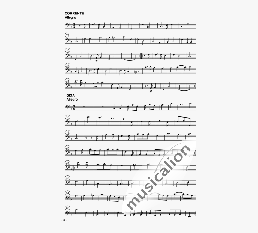 Sonatas , Violoncello Part - Prelude Samuel Wesley Noten, HD Png Download
