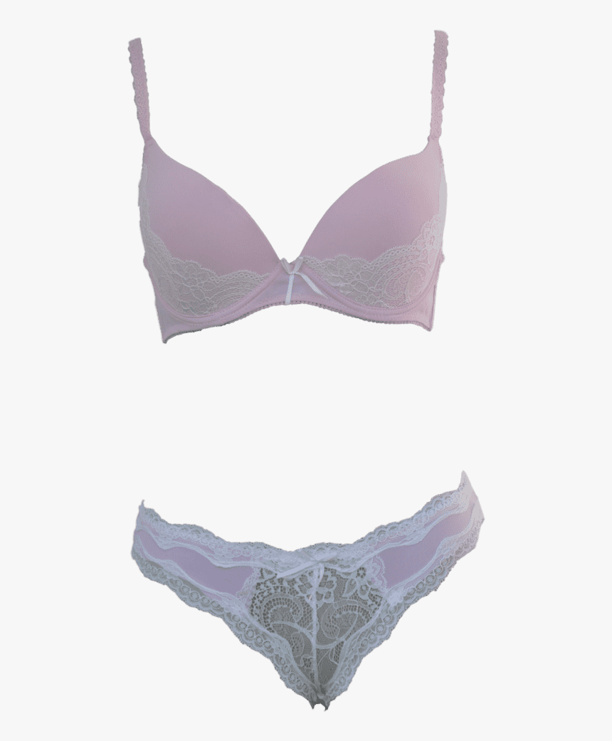 Calcinha E Sutiã De Renda Rosa Conjunto, HD Png Download
