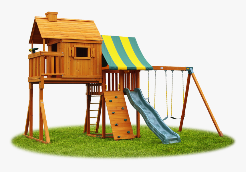 Swing Set Features - Playground Slide, HD Png Download