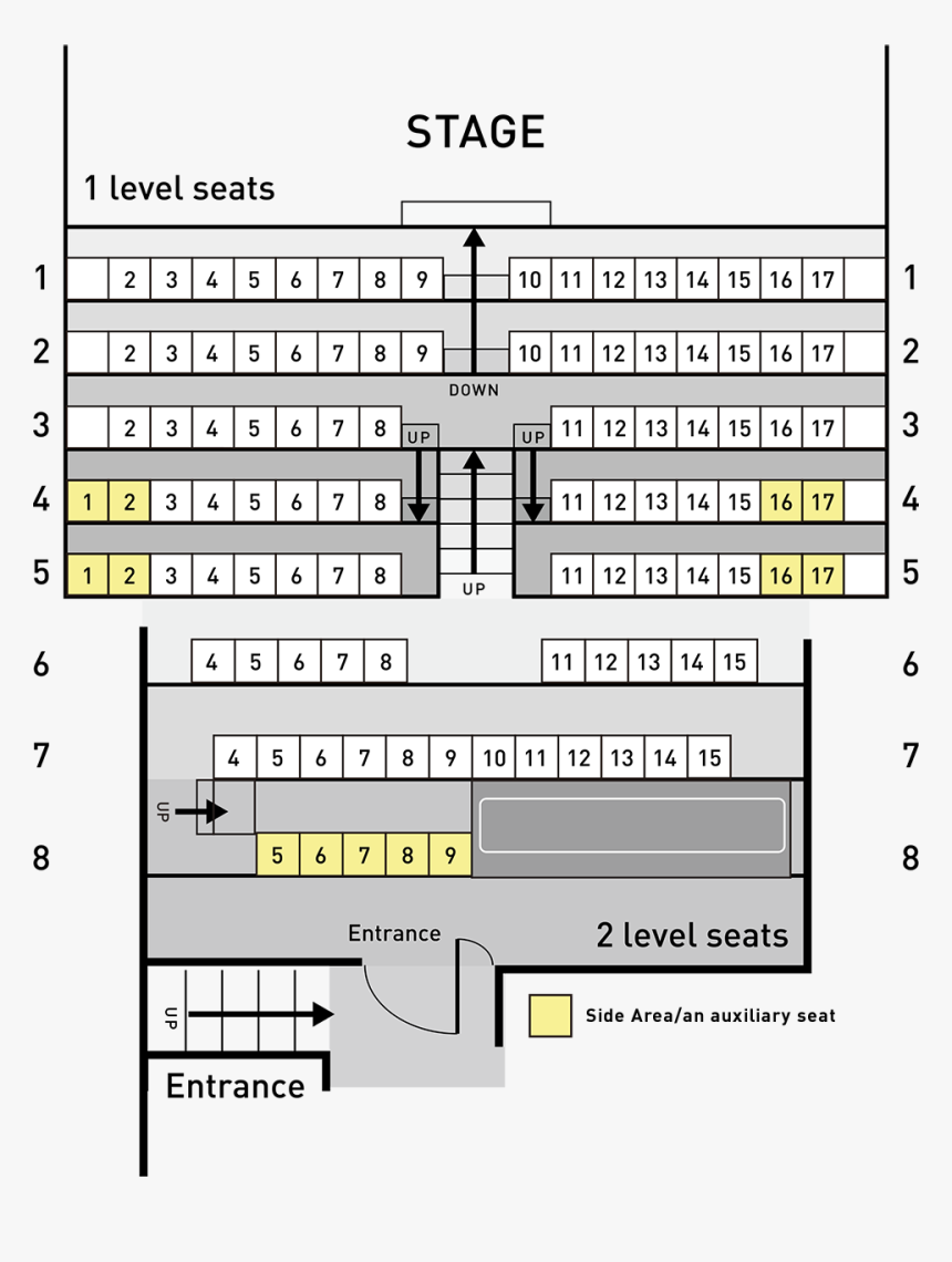 Seating Chart - 京都 ギア 座席, HD Png Download