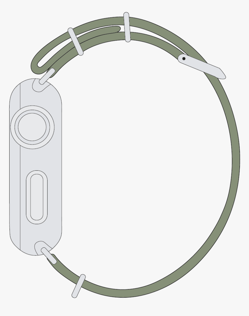 Apple Watch Band Nato Nylon Moss Gray - Circle, HD Png Download
