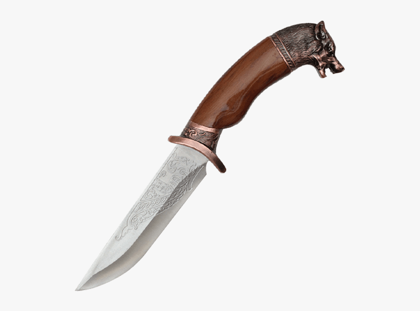 Bronze Wolf Dagger - Bowie Knife, HD Png Download