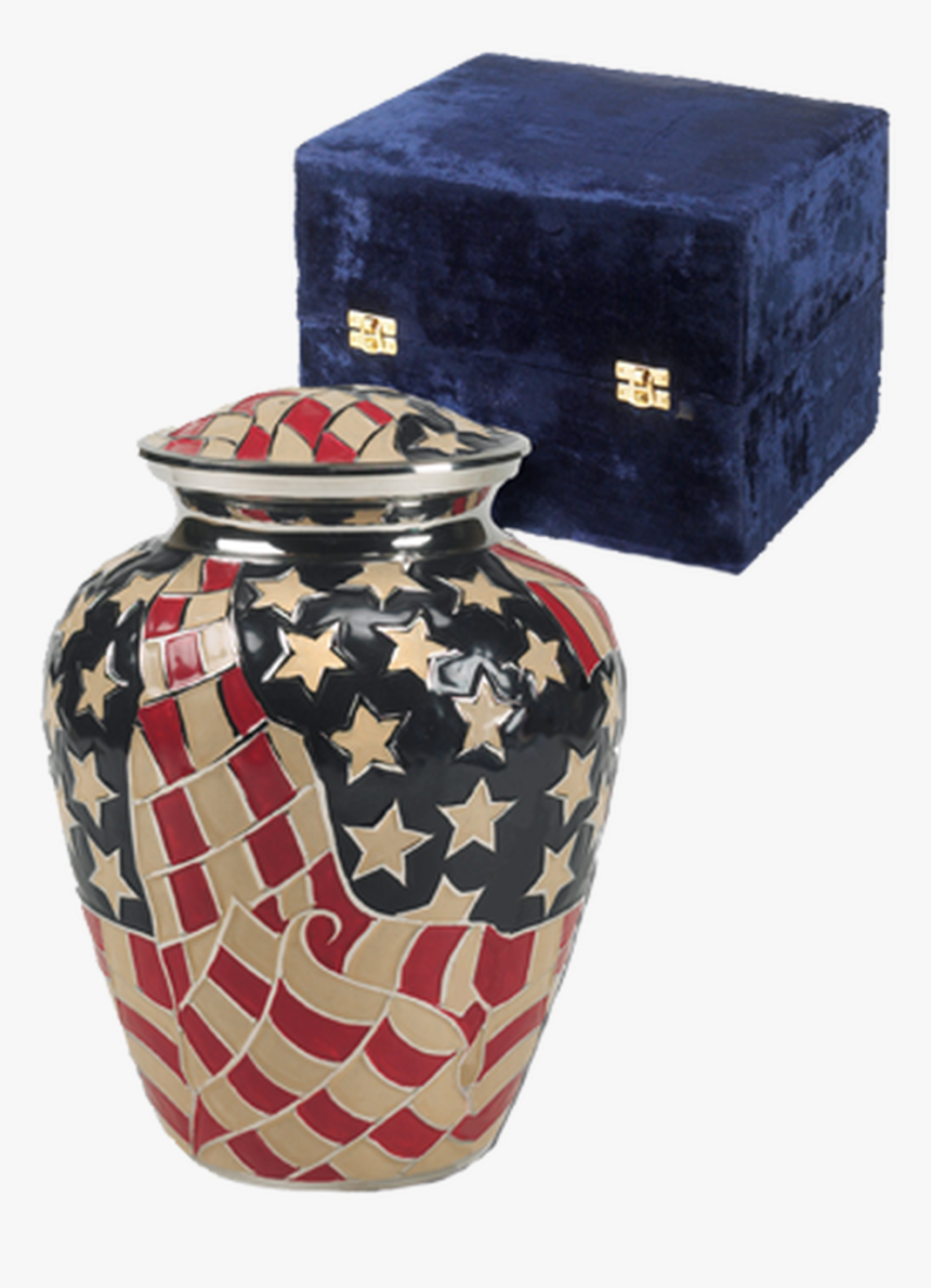 Patriotic Americana Cremation Urn For Ashes - Urn, HD Png Download